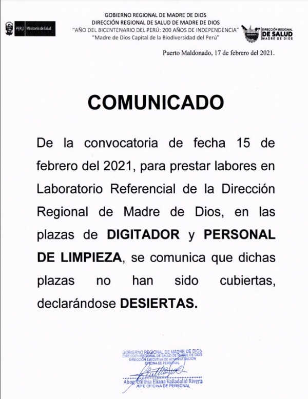 COMUNICADO 17-02-2021